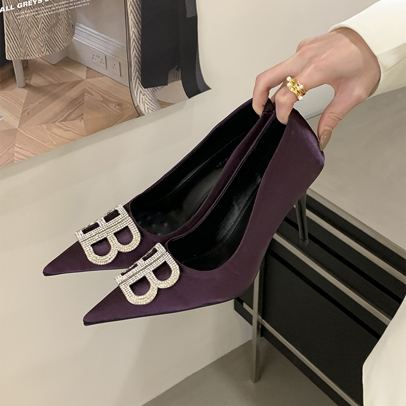 2026 New Spring Women's Rhinestone Buckle Flat Shoes