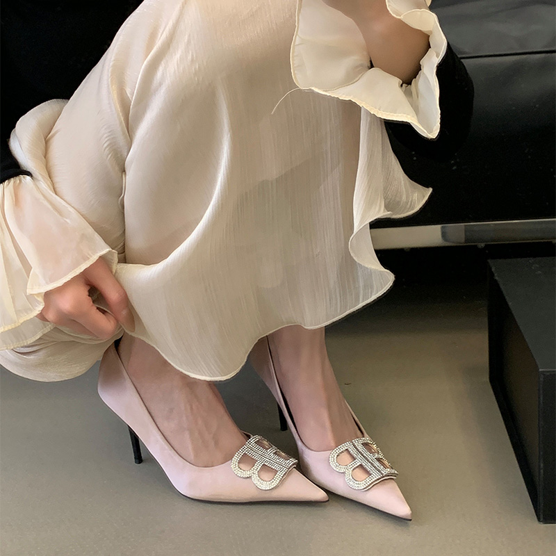 2026 New Spring Women's Rhinestone Buckle Flat Shoes - Image 3