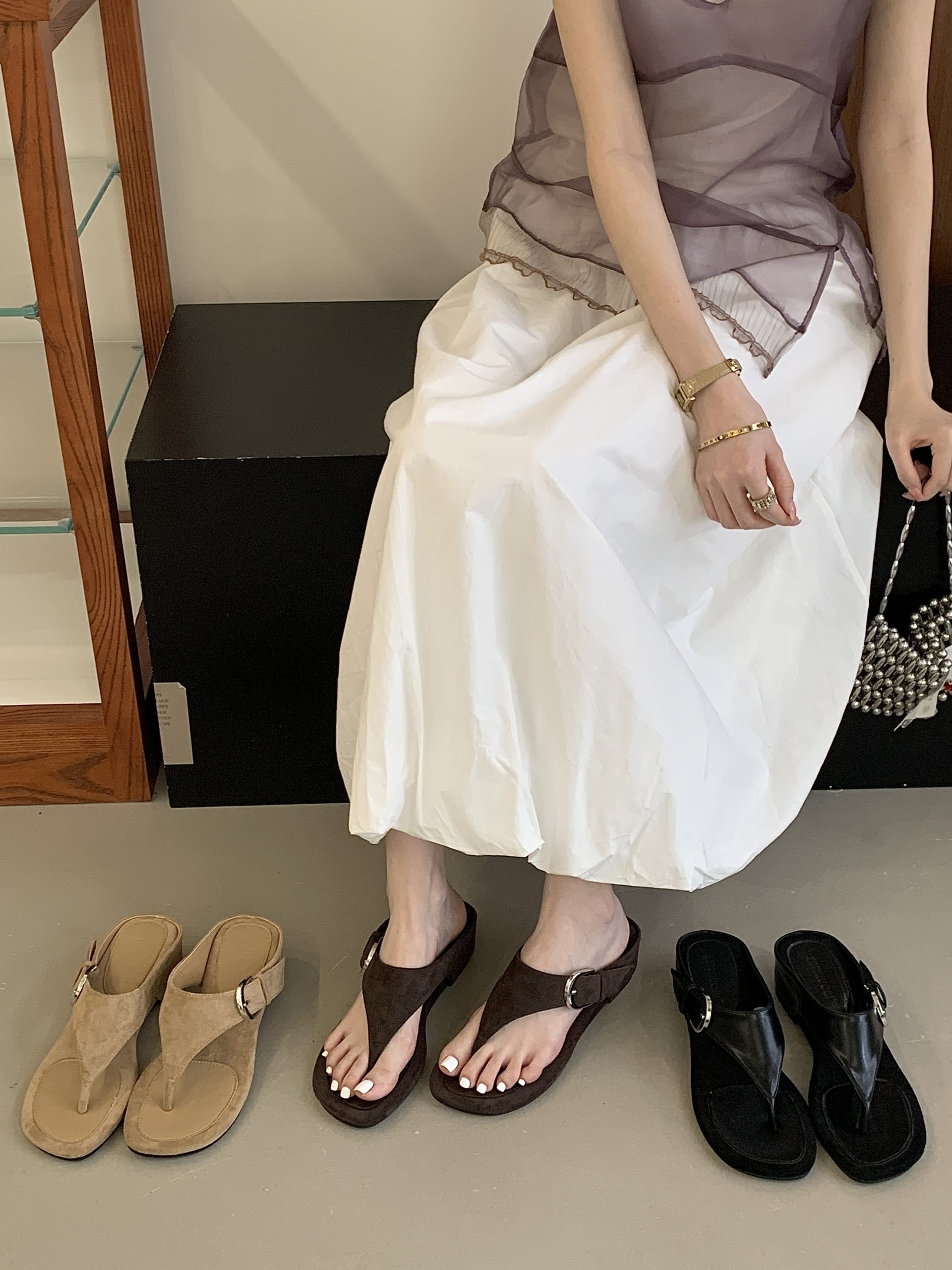 Korean Style Roman Sandals Women Summer Wedge Flip Flops Fashion Beach Shoes