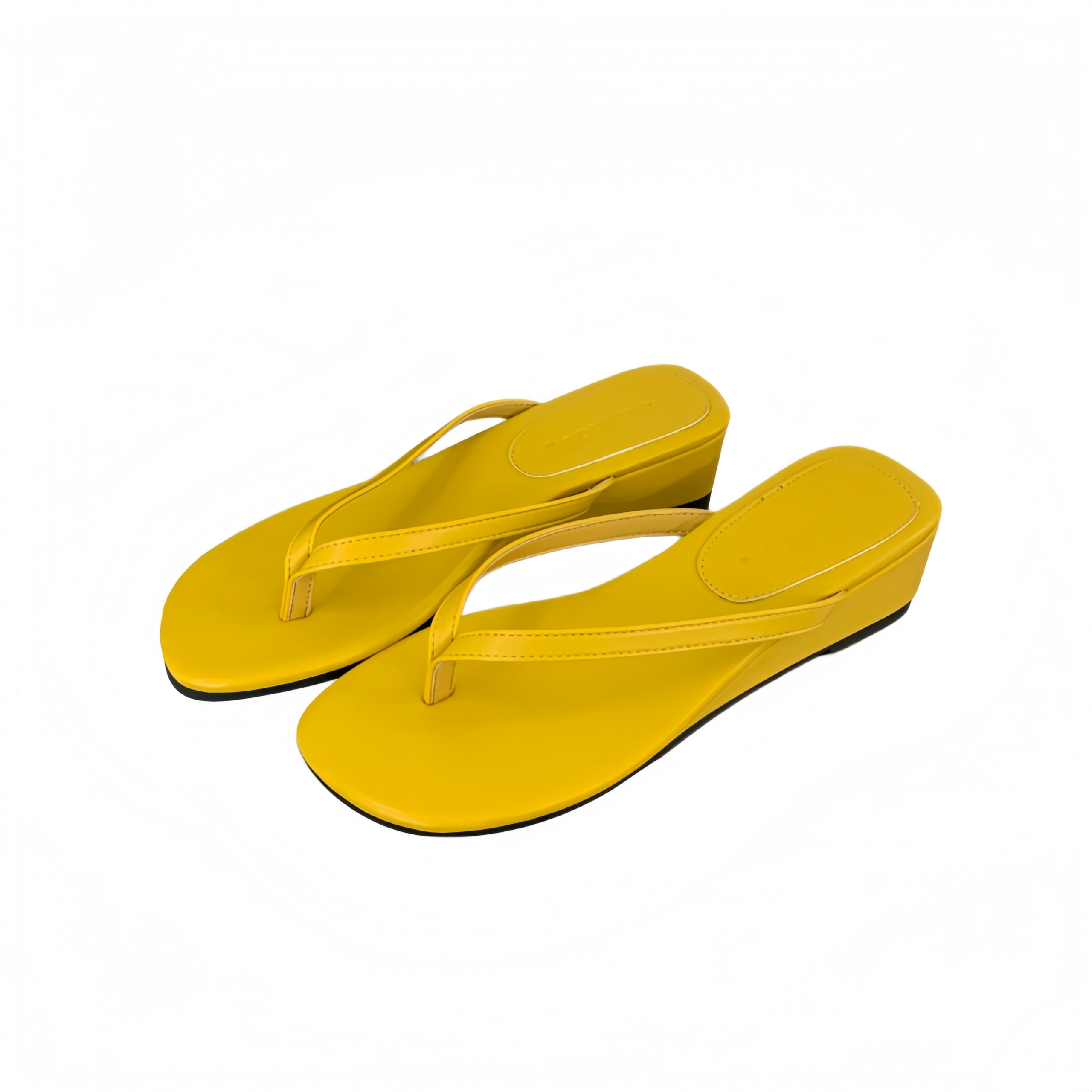 SHIZHUONI Women's Casual Wedge Flip Flops Summer Open Toe Sandals with PU Lining - Image 5