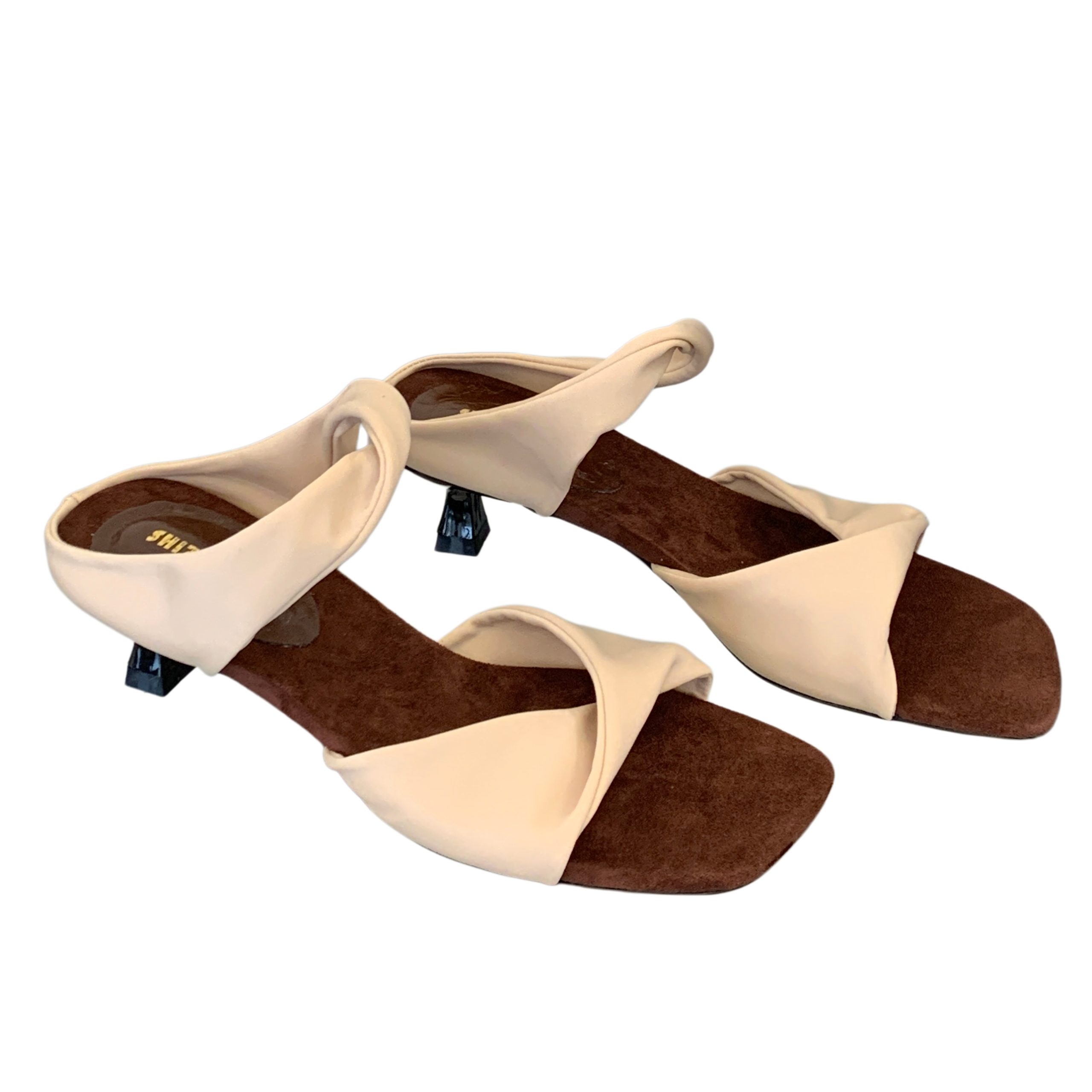 SHIZHUONI Women's Roman Style Red French Slippers 2026 Summer New Mid Heel Sandals - Image 5