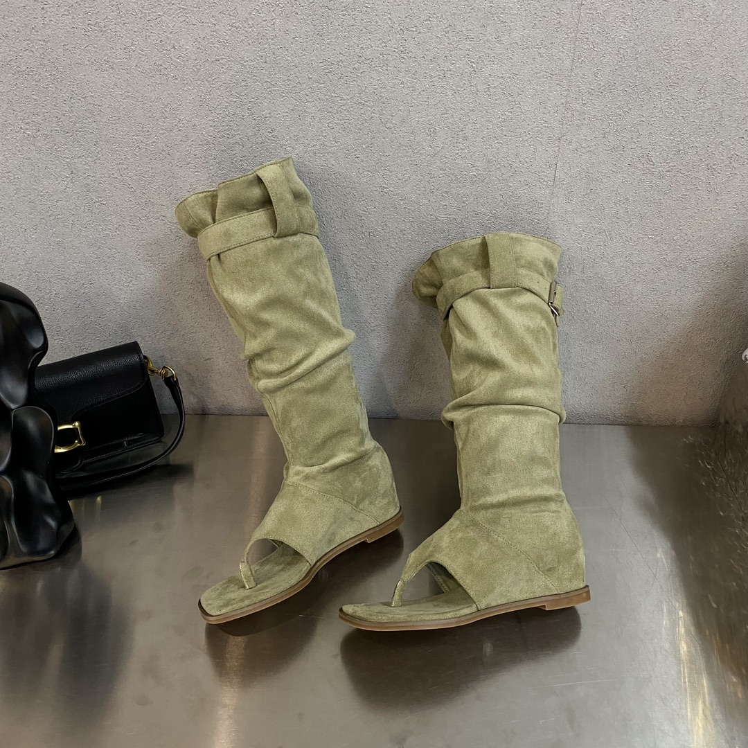Women's Casual Platform Sandal Boots with Hidden Wedge Heel - Square Toe, PU Lining, All-Season - Image 5